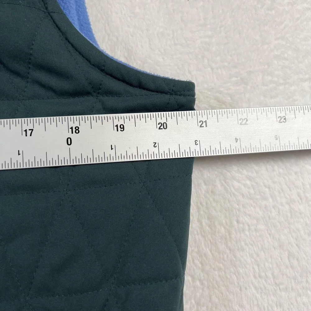 Peter Millar Quilted Vest Mens Large green Fleece Lined Full Zip Golf athletic